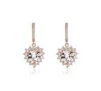 Pendentif taillé en or 14K, boucles d'oreilles de la Moisanite, un cadeau romantique pour les anniversaires ou des occasions mémorables