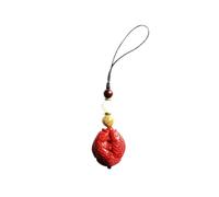 Pendentif Téléphonique Chinois en Pierre Rouge, Éléphant Poisson, Portable | Décoration Suspendue, Style Délicat et Amulette, pour Téléphone et Bracelet, Présent de Fête