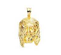 Pendentif Tête du Christ en or 9 carats avec poinçon de 30 mm