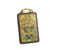 Pendentif thangka, Collier rétro en ébène Thangka fait main au Népal, pendentif de style national Caishen jaune, grand jour, Tathagata, cadeau à suspendre(Penfant2)