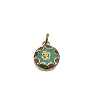 Pendentif tibétain Om fabriqué à la main au Népal, M, Laiton
