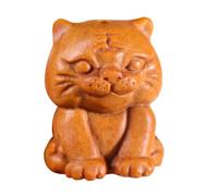 Pendentif Tigre Créatif en Bois Marron, Petit Charme Décoratif | Porte-clés de Voiture, Léger et Facile à Attacher ou Retirer
