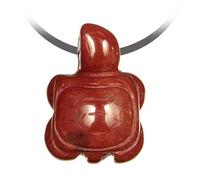 Pendentif tortue jaspe rouge