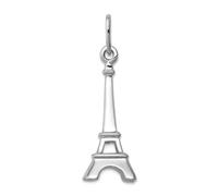 Pendentif Tour Eiffel poli en argent sterling 925 - 25 x 10 mm de large - Collier pour femme