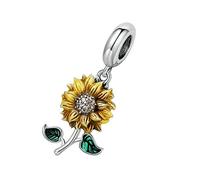 Pendentif Tournesol Charm Élégant pour Collier Accessoire de Faits Main pour Événements Spéciaux