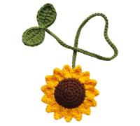 Pendentif tournesol en laine, porte-clés tissé à la main pour clés de voiture