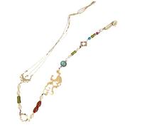 Pendentif traditionnel de taille avec perles et fleurs traditionnelles chinoises Mamianqun Vêtements longue jupe porter pendentif chinois, Interdit de bouger Wi, taille unique
