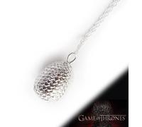 Pendentif Œuf Dragon Targaryen - Noble Collection - Le Trone de Fer - Argent 925ème - Chaîne de 45cm