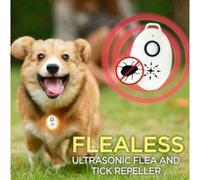 Pendentif Ultrasonique Anti tiques et anti puces pour chiens, chats et animaux de compagnie Répulsif collier ultrason étanche