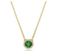 Pendentif Una Angelic, Taille ronde, Pavé, Vert, Doré à l’or 18 carats (750/1000) OS