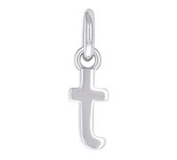 Pendentif unisexe en argent sterling 925 avec monogramme personnalisé - Petit alphabet T - 12,6 x 3,8 mm de large - Pendentif pour femme