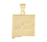 Pendentif unisexe en or 10 carats texturé du Nouveau-Mexique Hauteur 25,7 mm x largeur 16,3 mm
