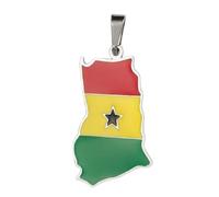 Pendentif unisexe Hip-Hop Carte de l'Afrique Charrms en acier inoxydable Drapeau berbère du Congo Ghana Pays OriI pour bricolage collier boucles d'oreilles décoration bijoux accessoires de luxe