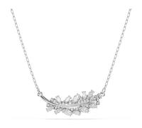 Pendentif Vienna, Tailles variées, Plume, Blanc, Métal rhodié OS