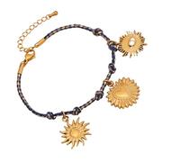 Pendentif vintage avec cordon tressé en acier inoxydable robuste pour femme tendance, accessoire élégant, taille unique, Comme décrit