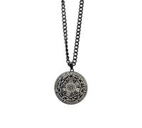 Pendentif Vintage En Acier Inoxydable Sceaux Des Sept Archanges, Collier De Protection Tétragramme, Amulette(Black)
