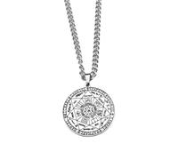 Pendentif Vintage En Acier Inoxydable Sceaux Des Sept Archanges, Collier De Protection Tétragramme, Amulette(Silver)