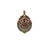 Pendentif vision de tarot, collier symbole œil qui voit tout, bijou de divination mystique, pendentif de tarot rotatif pour orientation spirituelle, 4.4Centimeters, Métal, Amazonite