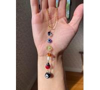 Pendentif voiture mauvais œil,trèfle à quatre feuilles,champignon, coccinelle,porte bonheur huit boules, porte bonheur rétroviseur, accessoire voiture,porte bonheur protection pour voiture,sac ou clés