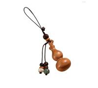 Pendentif Voiture, Wooden Gourd Keychain Retro Pendant for Keys and Mobile Phone(B)