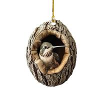 Pendentifs animaux de Noël - Décoration animale en acrylique - Pendentif en acrylique - Petits animaux - Porte-clés en bois - Ornements de la faune vive, pendentif loup, écureuil, hérisson, oiseau