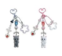 Pendentifs Chaton Floqués 2 Pièces, Pendentifs Animaux Mignons, Pendentifs De Dessin Animé Créatif, Pendentifs pour Fille, Pendentifs Décoratifs