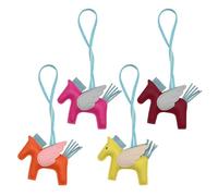 Pendentifs Cheval De Dessin Animé 4 Pièces, Pendentifs en Cuir PU, Pendentifs Mignons, Pendentifs Décoratifs Animaux, Décorations Créatives