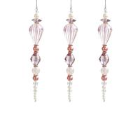 Pendentifs Cristal Acrylique, Lot de 3 Ornements Suspendus pour Sapin | Reflets de Lumière, Matière Résistante, Anneau de Suspension, Facile à Nettoyer, Réutilisable