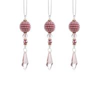 Pendentifs Cristal Acrylique, Lot de 3 Ornements Suspendus pour Sapin | Reflets de Lumière, Matière Résistante, Anneau de Suspension, Facile à Nettoyer, Réutilisable