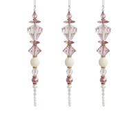 Pendentifs Cristal Acrylique, Lot de 3 Ornements Suspendus pour Sapin | Reflets de Lumière, Matière Résistante, Anneau de Suspension, Facile à Nettoyer, Réutilisable