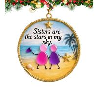 Pendentifs d'arbre de vacances - Amitiés - Décorations à suspendre en plein air pour maison de Noël - Pièces de Noël festives avec boîte cadeau - Accessoires d'arbre élégants pour le W