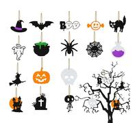 Pendentifs d'arbre - décorations de mini ornements, soutien inquiétant | Accent sur le thème de l'horreur qui améliore la scène de configuration hantée dans l'exposition d'intérieur Halloween ev