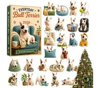 Pendentifs de l'Avent en acrylique 2D pour chien de Noël | Calendrier 24 figurines d'animaux pour adultes, familles, collectionneurs, vacances, bureau, maison, chambre à coucher