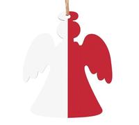 Pendentifs de Noël en bois imprimés drapeau de Malte, simples et respectueux de l'environnement, décorations de vacances