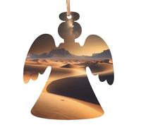 Pendentifs de Noël en bois imprimés étoiles du désert, simples et respectueux de l'environnement, décorations de vacances