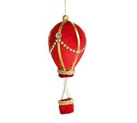 Pendentifs de Noël en montgolfière,Ornements suspendus pour arbre de Noël | Arbre à montgolfière ornements suspendus de Noël en flanelle créative - Fournitures de vacances petites perles