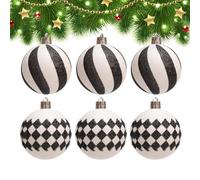 Pendentifs décoratifs de Noël, décorations d'ornements d'arbre de Noël | Boule d'arbre de réutilisable Portable 6 pièces,Ornements de Boule de 6Cm, pendentifs décoratifs en Vrac