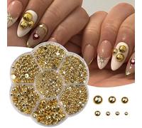 Pendentifs d'ongles uniques en demi-perles - Accessoires d'art avec ongles uniques - Décoration artisanale pour belles femmes - Accessoires de nail art