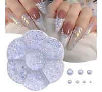 Pendentifs d'ongles uniques en demi-perles - Accessoires d'art avec ongles uniques - Décoration artisanale pour belles femmes - Accessoires de nail art