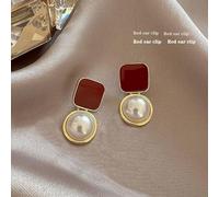 Pendentifs d'oreille tendance avec un mélange élégant de perles et de formes géométriques (H)