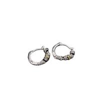 Pendentifs d'oreilles ornementaux Tang Grass en cuivre avec ton doré et argenté métallisé, répartition uniforme du poids pour plus de confort