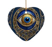 Pendentifs en céramique à suspendre pour sapin de Noël Motif mauvais œil