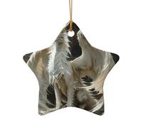 Pendentifs en céramique en forme de dragon blanc étrange pour artisanat personnalisé et cadeaux en forme de cœur Décoration de porte