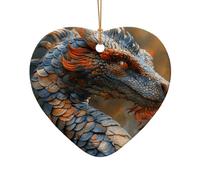 Pendentifs en céramique en forme de dragon étrange pour artisanat personnalisé et cadeaux en forme de cœur Décoration de porte