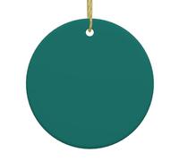 Pendentifs en céramique en forme de sapin de Noël vert foncé, centres commerciaux, supermarchés, magasins de pendentifs de Noël, pendentifs ronds de 7,4 cm,