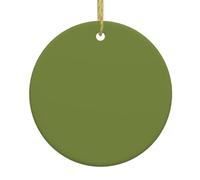 Pendentifs en céramique en forme de sapin de Noël vert foncé, centres commerciaux, supermarchés, magasins de pendentifs de Noël, pendentifs ronds de 7,4 cm,