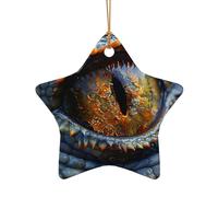 Pendentifs en céramique en forme d'œil de dragon pour artisanat personnalisé et cadeaux en forme de cœur Décoration de porte