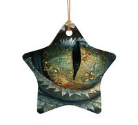 Pendentifs en céramique The Dragon'S Green Eyes pour artisanat personnalisé et cadeaux Décoration de porte en forme de cœur