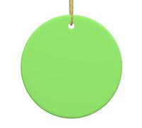 Pendentifs en céramique vert clair en forme de sapin de Noël, centres commerciaux, supermarchés, magasins de pendentifs de Noël, pendentifs ronds de 7,4 cm,