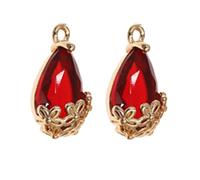 Pendentifs en cristal avec goutte d'eau naturelle, 1 pièce, pendentif avec collier de mode, pendentifs ornés de fleurs dorées, pour la création de bijoux attrayants design